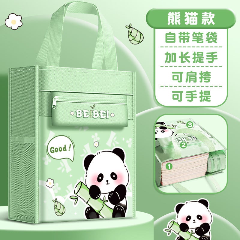 Canvas Bag Tutorial Bag Boys And Girls Hand Study Bag Portable Test Paper Book Material Storage Bag Student Storage - Image 5